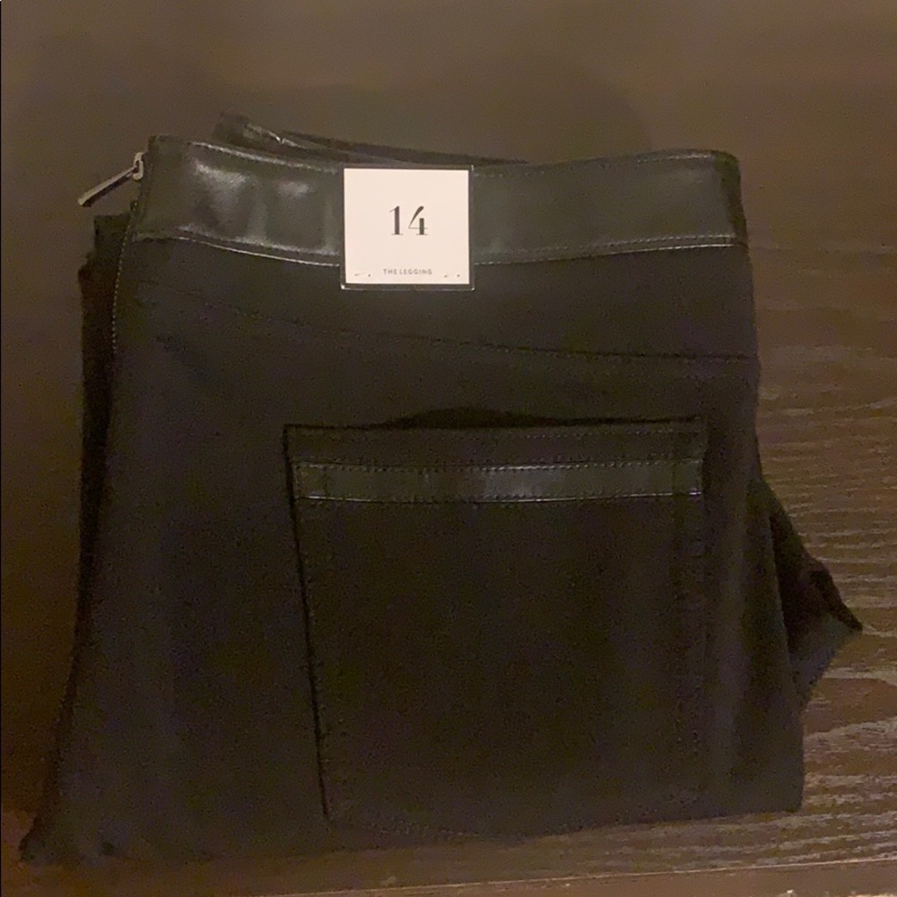 NWT WHBM Black Vegan Leather Leggings